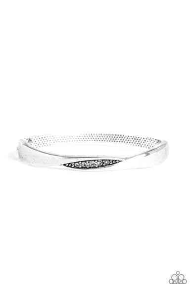 Glittering Grit White Bracelet - Jewelry by Bretta