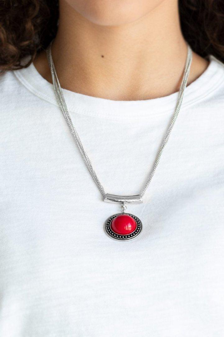 Paparazzi Accessories-Gypsy Gulf - Red Necklace