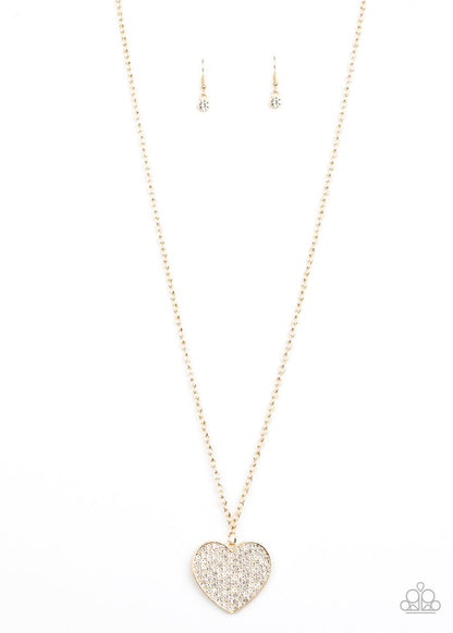 Paparazzi Accessories-Have To Learn The HEART Way - Gold Necklace