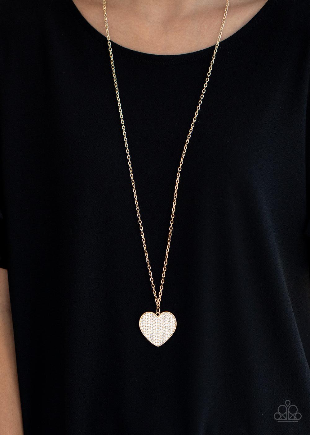 Paparazzi Accessories-Have To Learn The HEART Way - Gold Necklace
