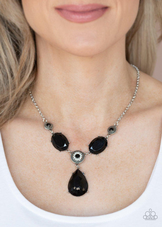 Paparazzi Accessories-Heirloom Hideaway - Black Necklace