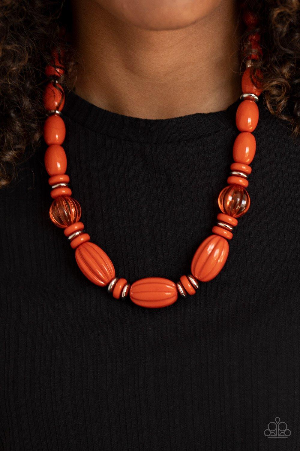 High Alert Orange Necklace -  Jewelry By Bretta
