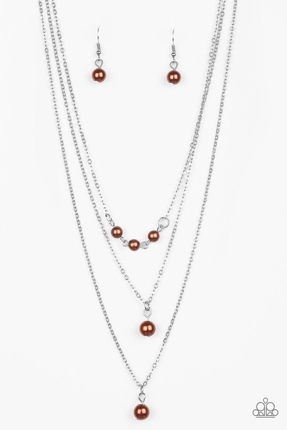 Paparazzi Accessories-High Heels and Hustle - Brown Necklace