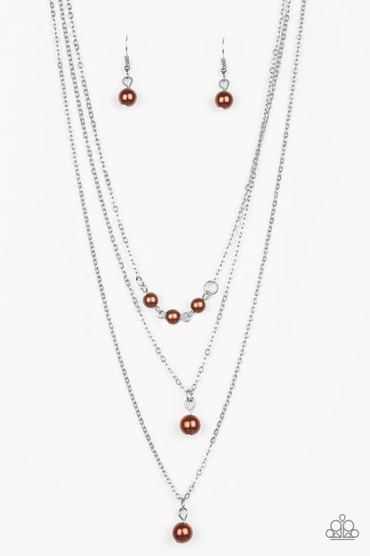 Paparazzi Accessories-High Heels and Hustle - Brown Necklace