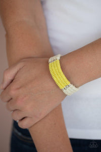 Hot Cross Bungee Yellow Bracelet - Jewelry By Bretta