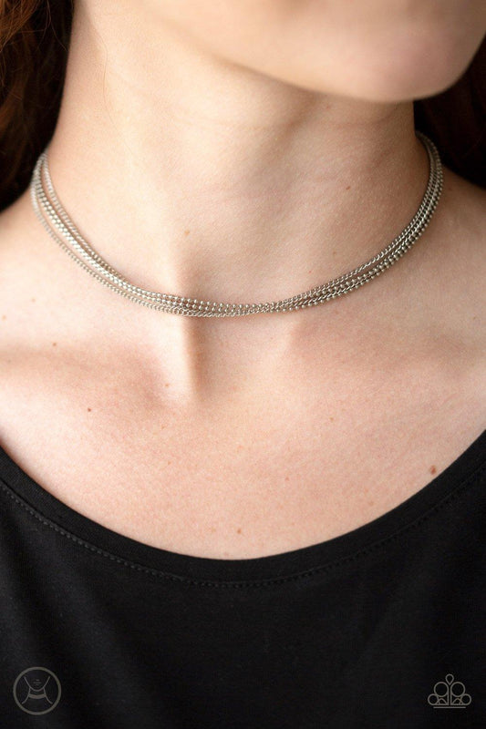  Paparazzi Accessories-If You Dare - Silver Choker
