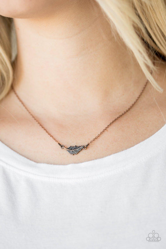 Paparazzi Accessories-In-Flight Fashion - Copper Necklace