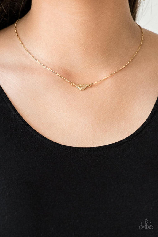  Paparazzi Accessories-In-Flight Fashion - Gold Necklace