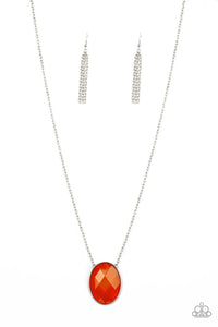 Intensely Illuminated Orange Necklace - Jewelry by Bretta