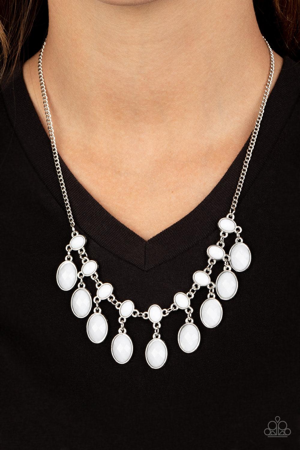  Paparazzi Accessories-Lady of the POWERHOUSE - White Necklace