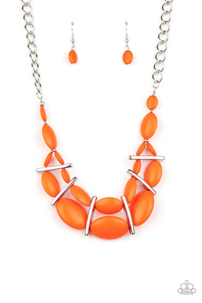 Paparazzi Accessories-Law of the Jungle - Orange Necklace