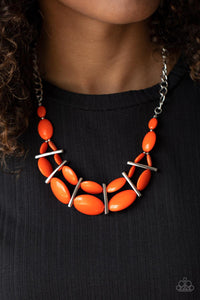 Paparazzi Accessories-Law of the Jungle - Orange Necklace
