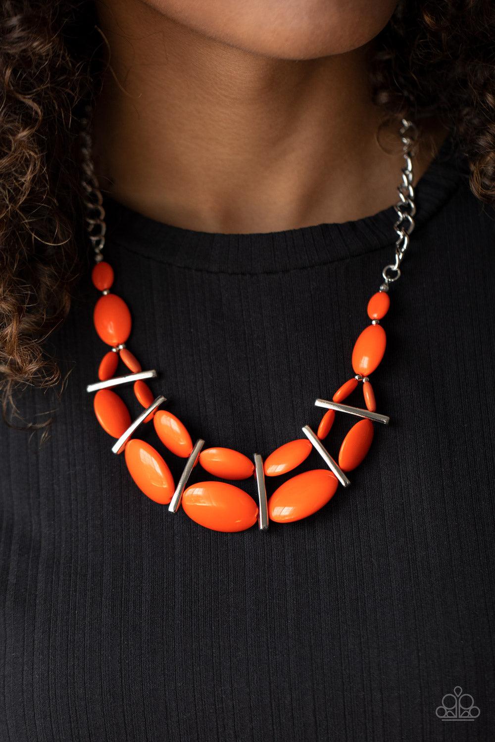 Paparazzi Accessories-Law of the Jungle - Orange Necklace