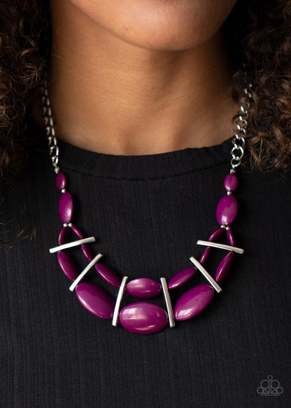 Paparazzi Accessories-Law of the Jungle - Purple Necklace