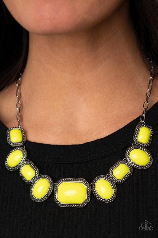 Paparazzi Accessories-Lets Get Loud - Yellow Necklace