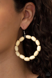 Living the WOOD Life White Earrings - Jewelry By Bretta