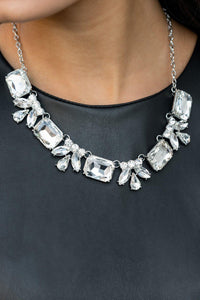  Paparazzi Accessories-Long Live Sparkle - White Necklace
