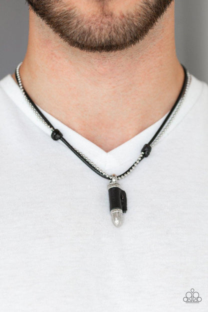 Paparazzi Accessories-Magic Bullet - Black Necklace