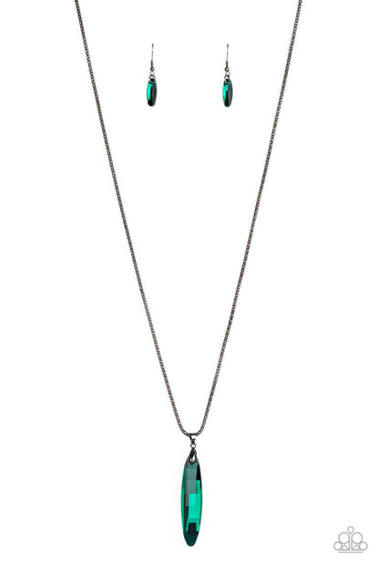 Paparazzi Accessories-Meteor Shower - Green Necklace