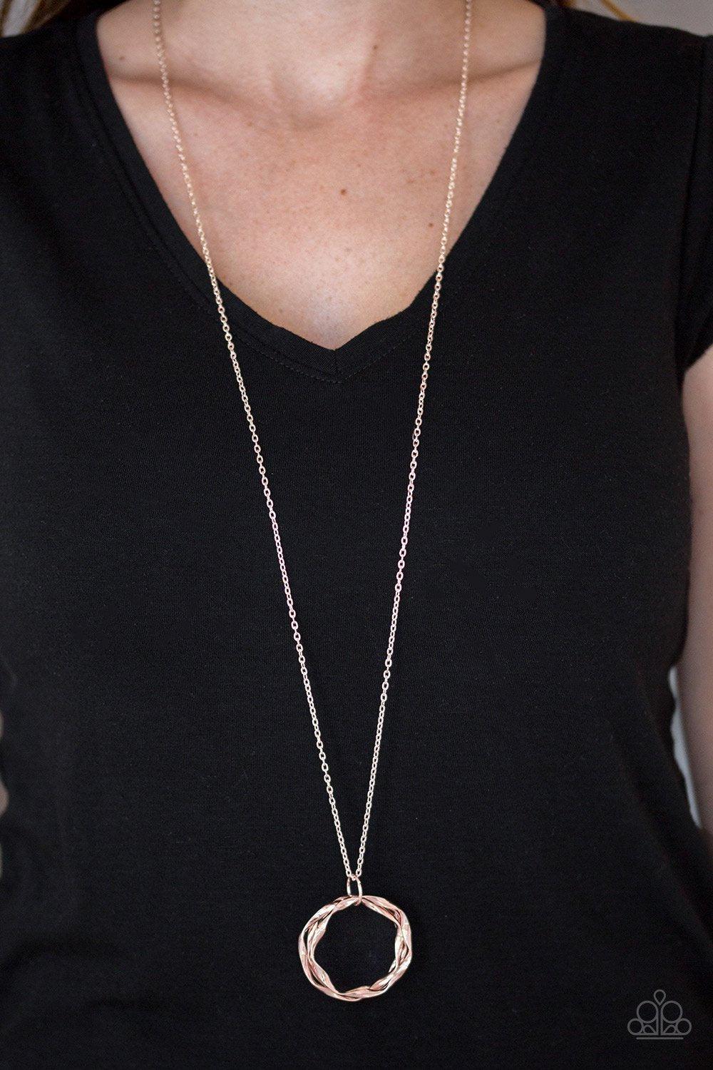 Paparazzi Accessories-Millennial Minimalist - Rose Gold Necklace