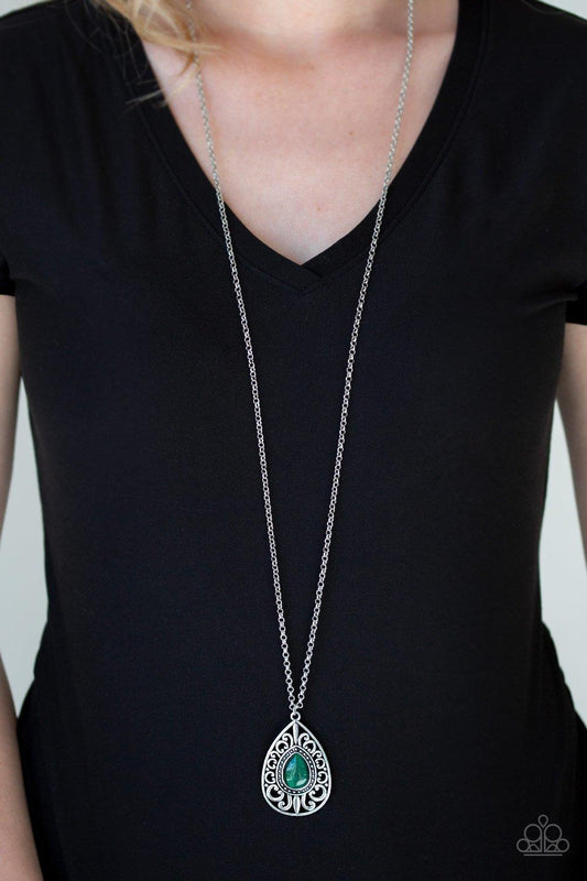 Paparazzi Accessories-Modern Majesty - Green Necklace