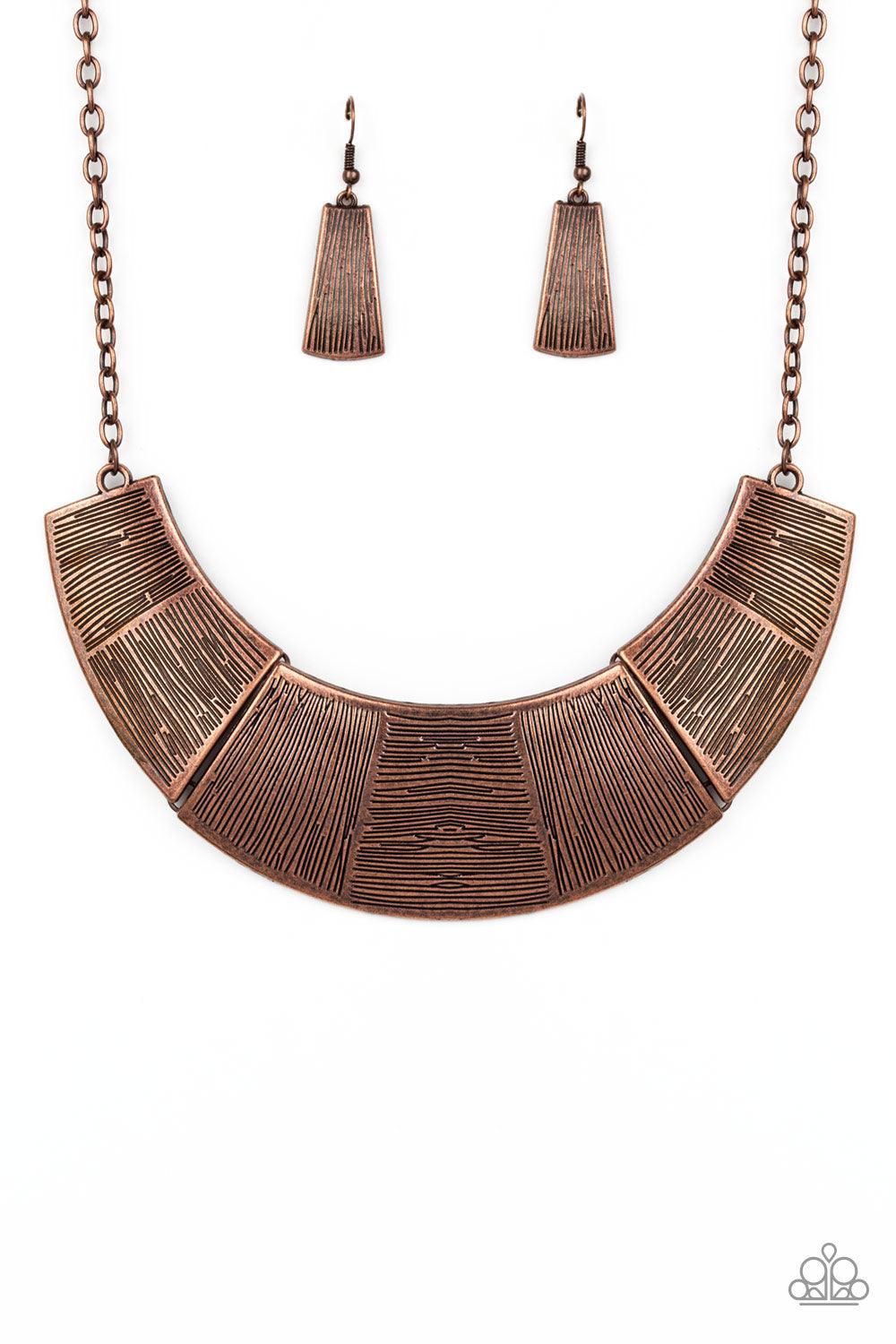 Paparazzi Accessories-More Roar - Copper Necklace