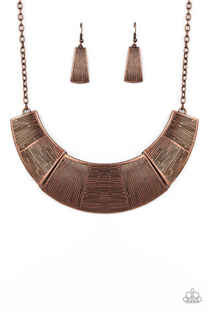 Paparazzi Accessories-More Roar - Copper Necklace