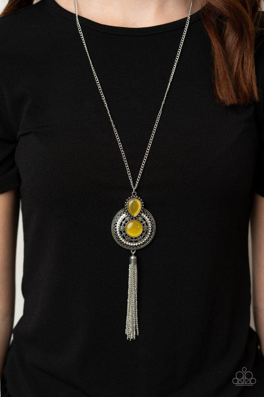 Paparazzi Accessories-Mountain Mystic - Yellow Necklace