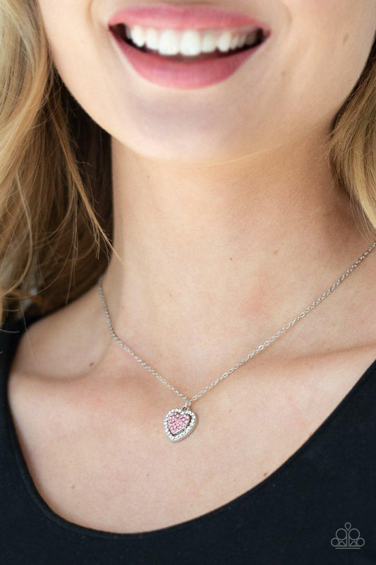 Paparazzi Accessories-My Heart Goes Out To You - Pink Necklace