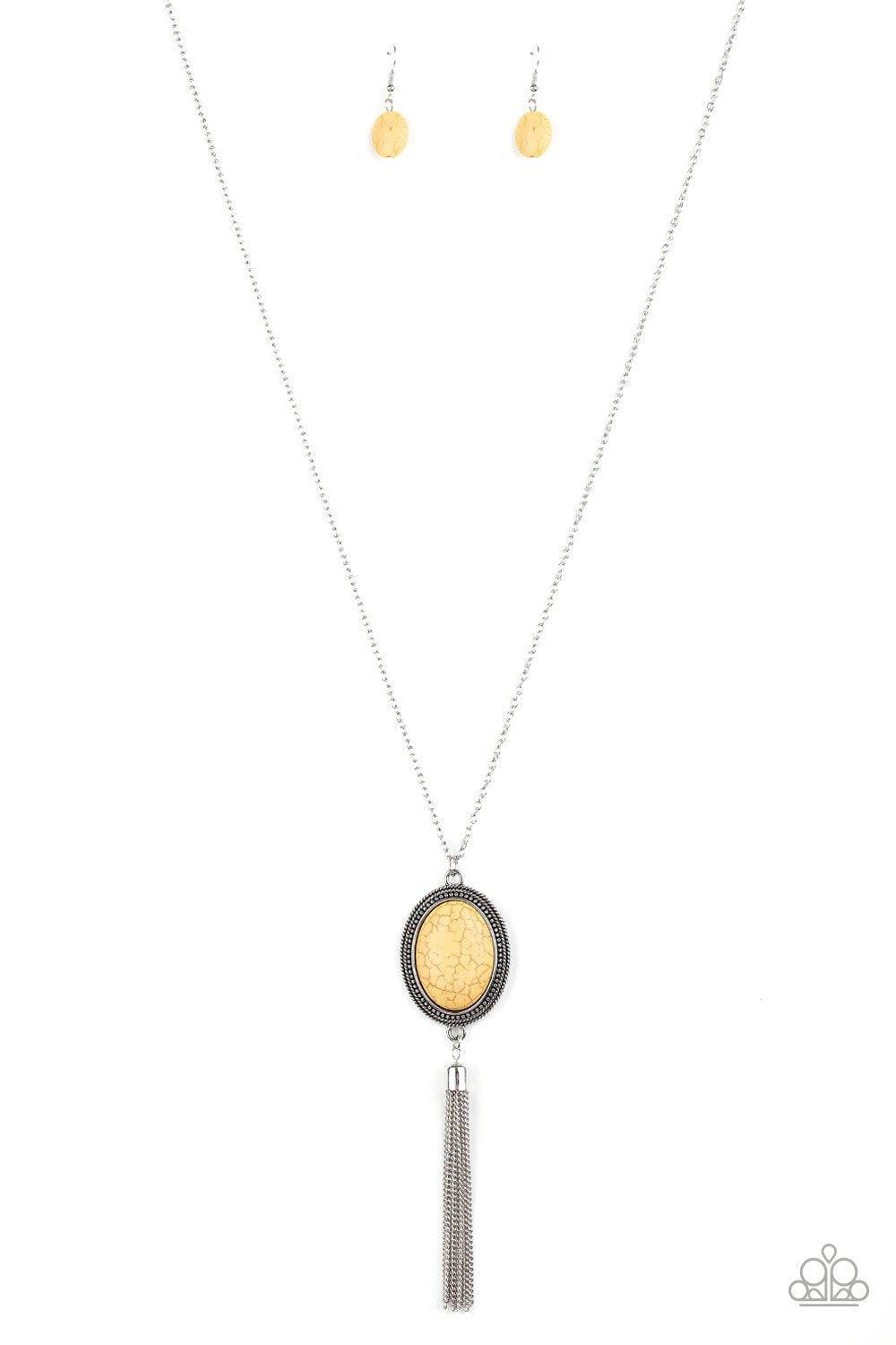 Paparazzi Accessories-Nomadic Dramatics - Yellow Necklace