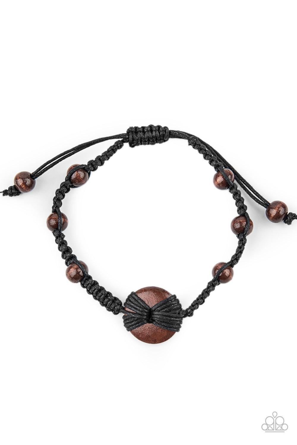 Paparazzi Accessories-The Road KNOT Taken Black Bracelet