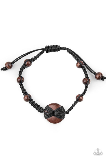 Paparazzi Accessories-The Road KNOT Taken Black Bracelet