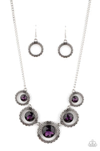 Paparazzi Accessories-PIXEL Perfect - Purple Necklace