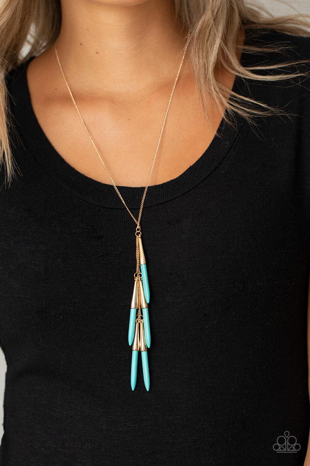 Paparazzi Accessories-PRIMITIVE and Proper - Blue Necklace