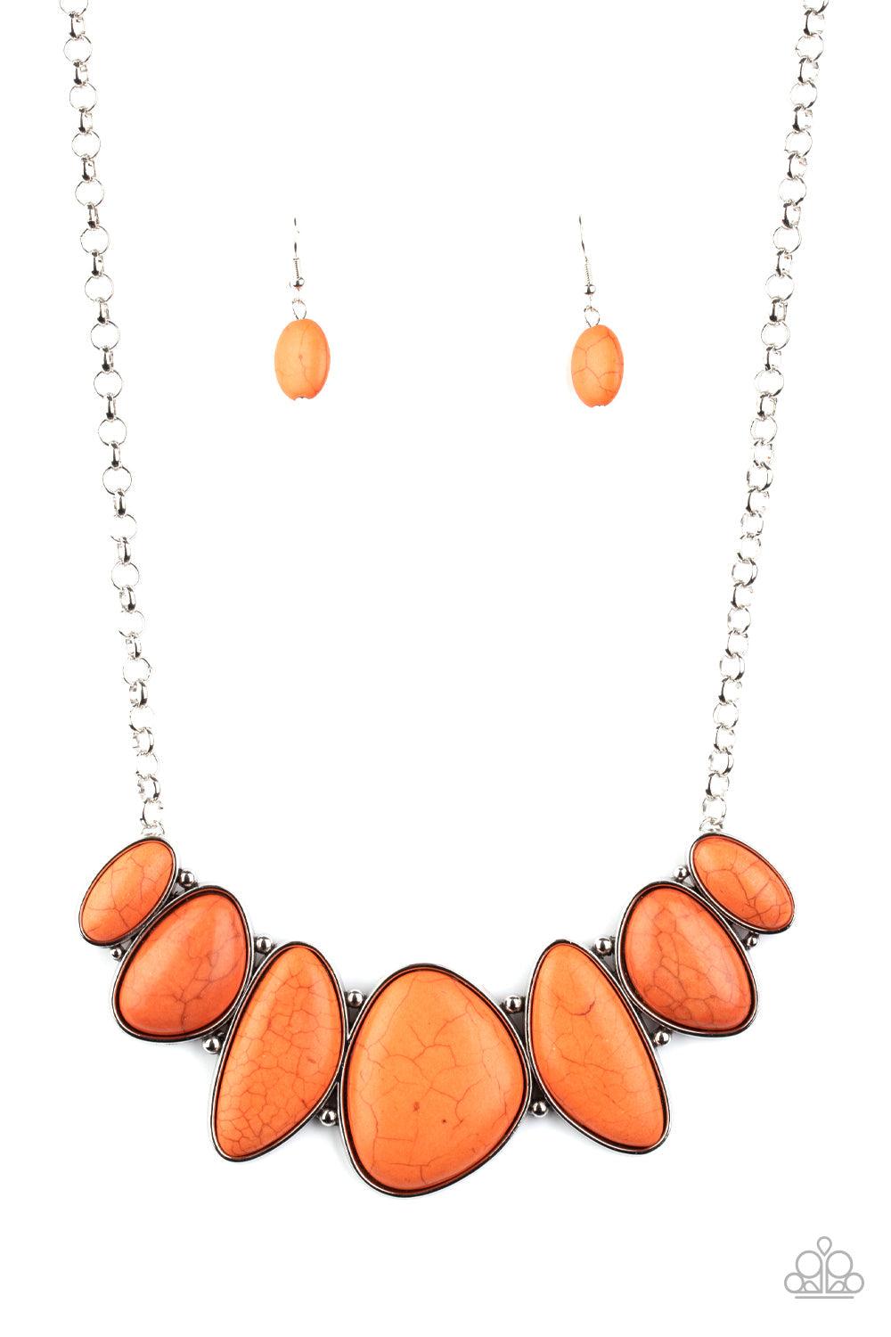 Paparazzi Accessories-Primitive - Orange Necklace