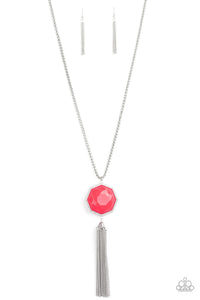 Paparazzi Accessoriess-Prismatically Polygon - Pink Necklace