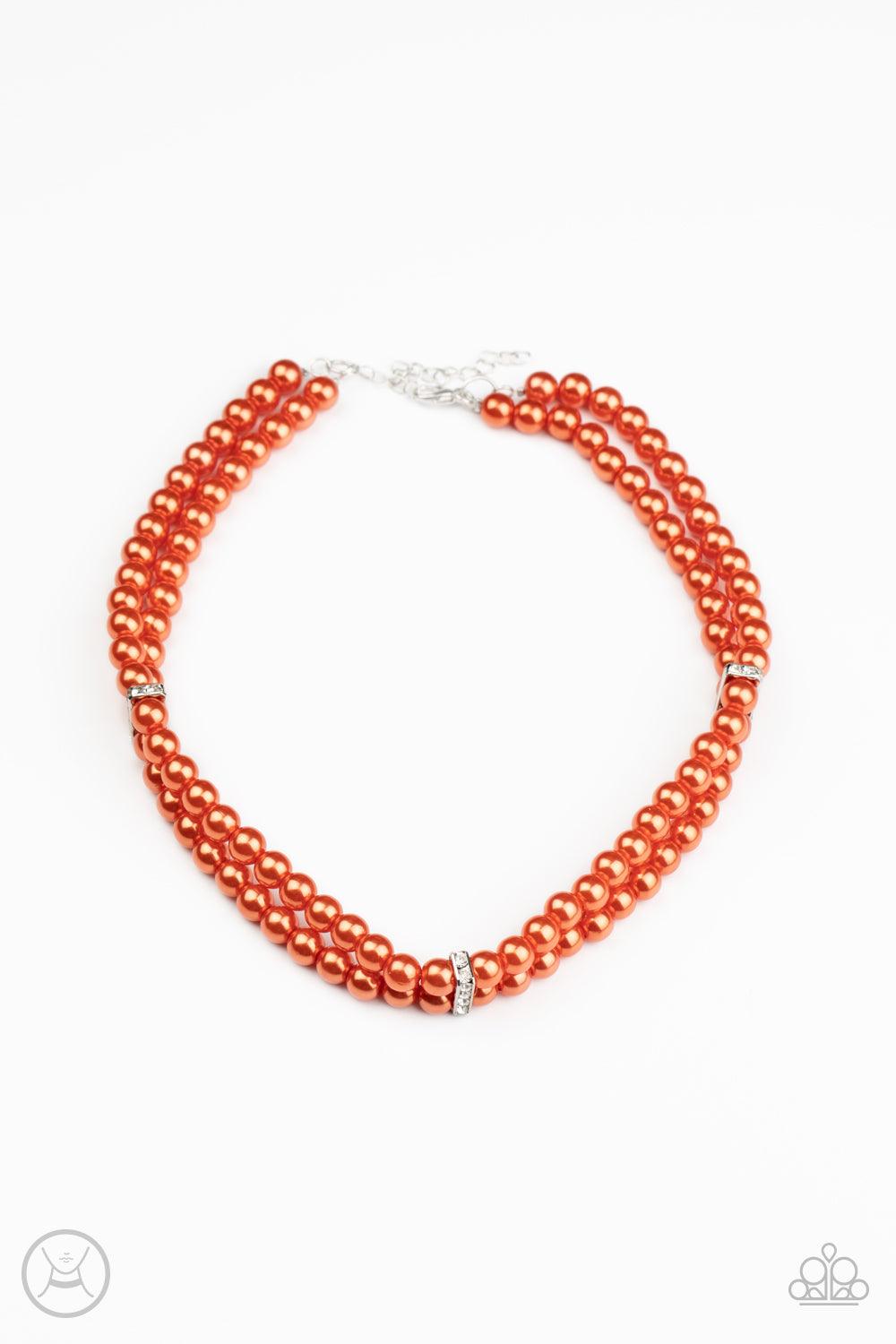  Paparazzi Accessories-Put On Your Party Dress - Orange Necklace