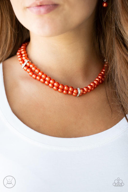  Paparazzi Accessories-Put On Your Party Dress - Orange Necklace