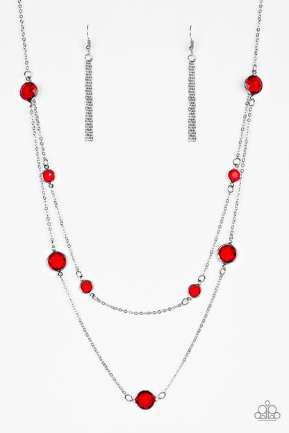 Paparazzi Accessories-Raise Your Glass - Red Necklace
