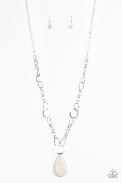 Paparazzi Accessories-Recycled Refinement - White Necklace
