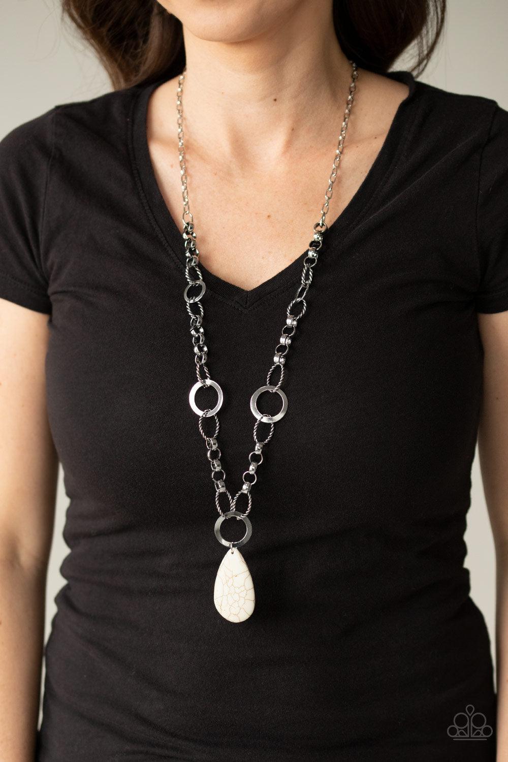 Paparazzi Accessories-Recycled Refinement - White Necklace