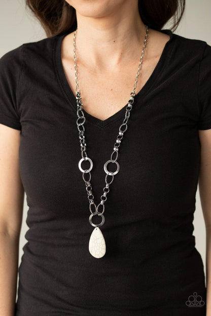Paparazzi Accessories-Recycled Refinement - White Necklace
