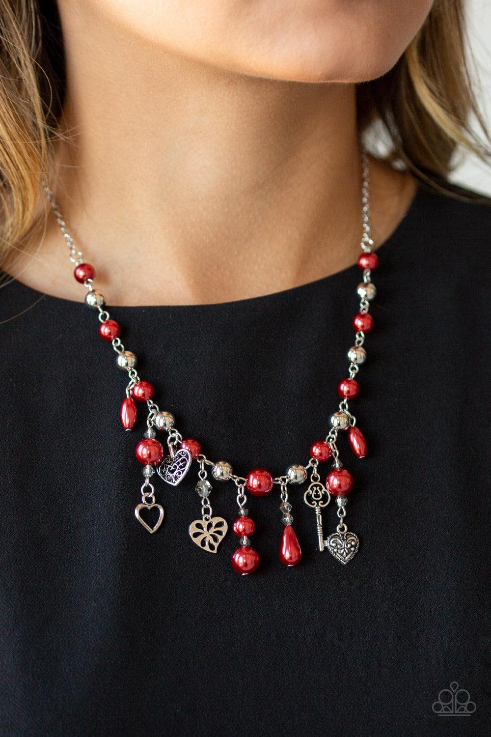 Paparazzi Accessories-Renaissance Romance - Red Necklace