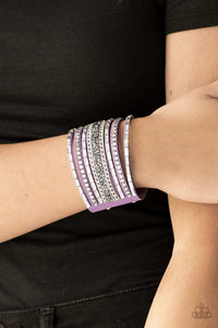 Rhinestone Rumble Purple Bracelet - Jewelry by Bretta