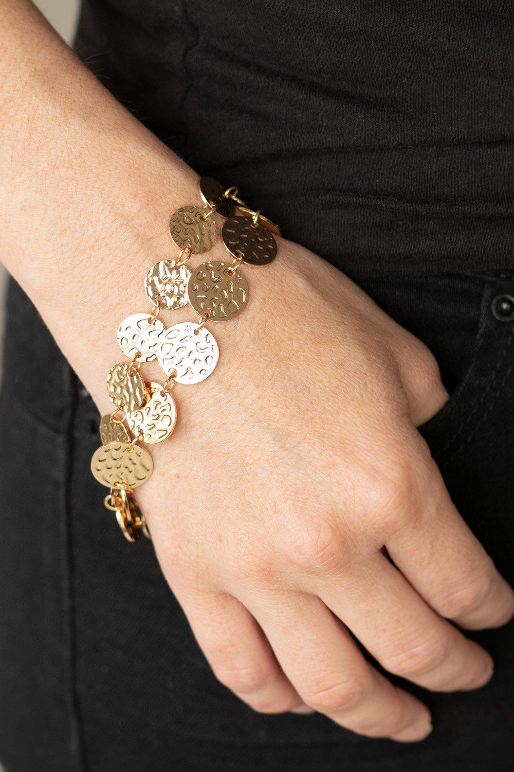 Paparazzi Accessories-Rooted To The SPOTLIGHT - Gold Bracelet