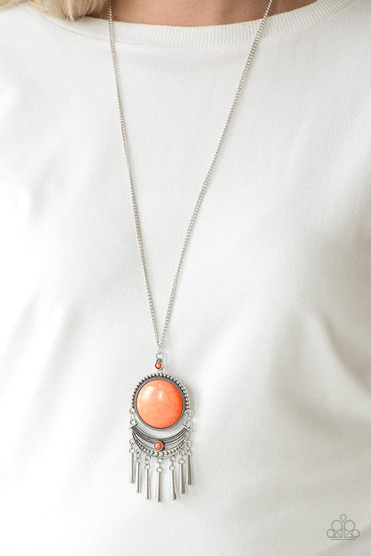 Paparazzi Accessories-Rural Rustler - Orange Necklace