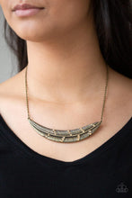 Paparazzi Accessories-Say You QUILL - Brass Necklace