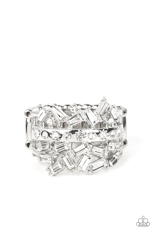 Scattered Sensation White Ring - Jewelry by Bretta