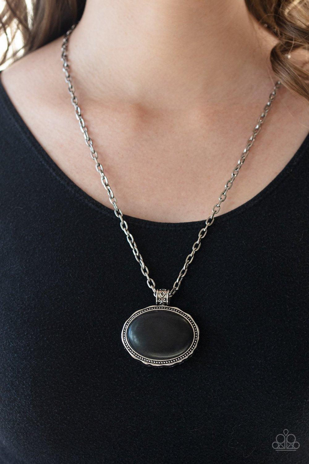 Paparazzi Accessories-Sedimentary Colors - Black Necklace