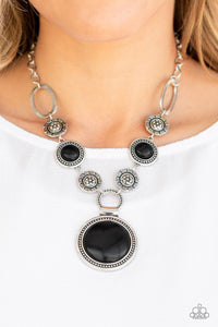 Paparazzi Accessories-Sedona Drama - Black Necklace